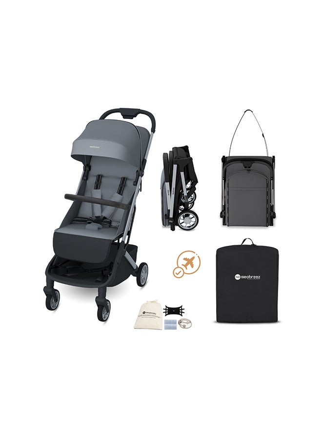 neobreez NEOLITE Ultra-Lightweight Cabin Size Approved Travel Compact Foldable Kids Baby Toddler Stroller, One-Hand Fold Baby Trolley, Adjustable Seat, UPF 50+Canopy, 0-4yrs,  22kg, 3yrs Warranty - Image 1