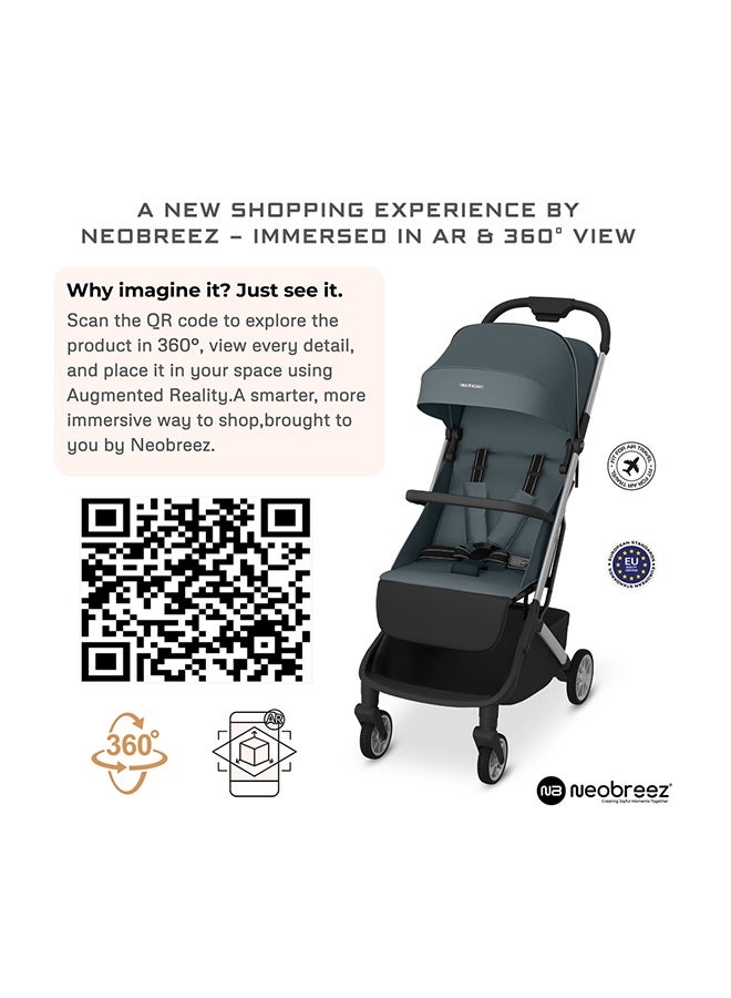 neobreez NEOLITE Ultra-Lightweight Cabin Size Approved Travel Compact Foldable Kids Baby Toddler Stroller, One-Hand Fold Baby Trolley, Adjustable Seat, UPF 50+Canopy, 0-4yrs,  22kg, 3yrs Warranty - Image 2