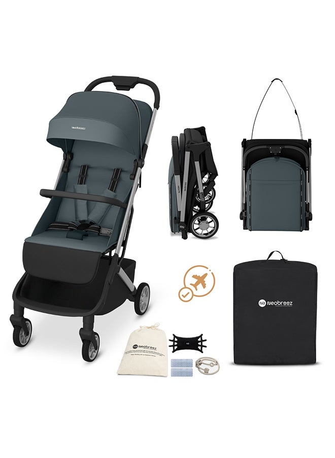 neobreez NEOLITE Ultra-Lightweight Cabin Size Approved Travel Compact Foldable Kids Baby Toddler Stroller, One-Hand Fold Baby Trolley, Adjustable Seat, UPF 50+Canopy, 0-4yrs,  22kg, 3yrs Warranty - Image 1