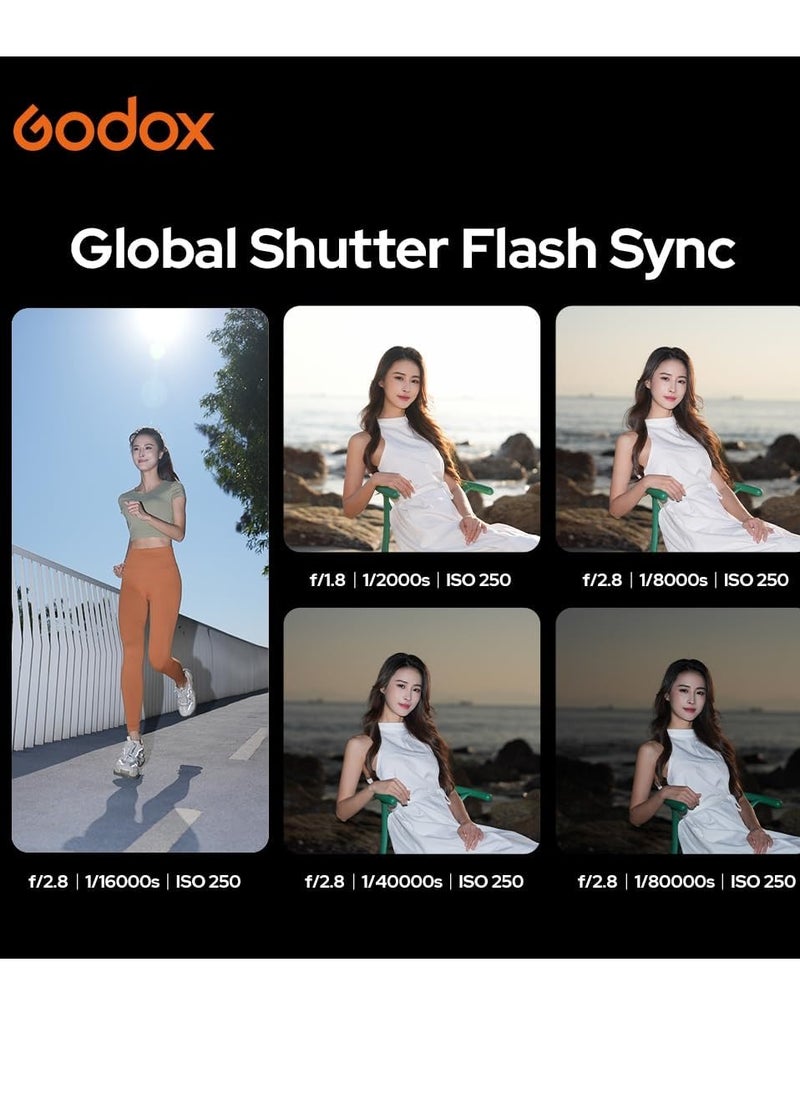 Godox V100 C Round Head Camera Flash, 100 Ws, 2.3 Inch Full Colour Highly Sensitive Touch Screen for Canon Camera Flash Speedlite Speedlight  - Image 4