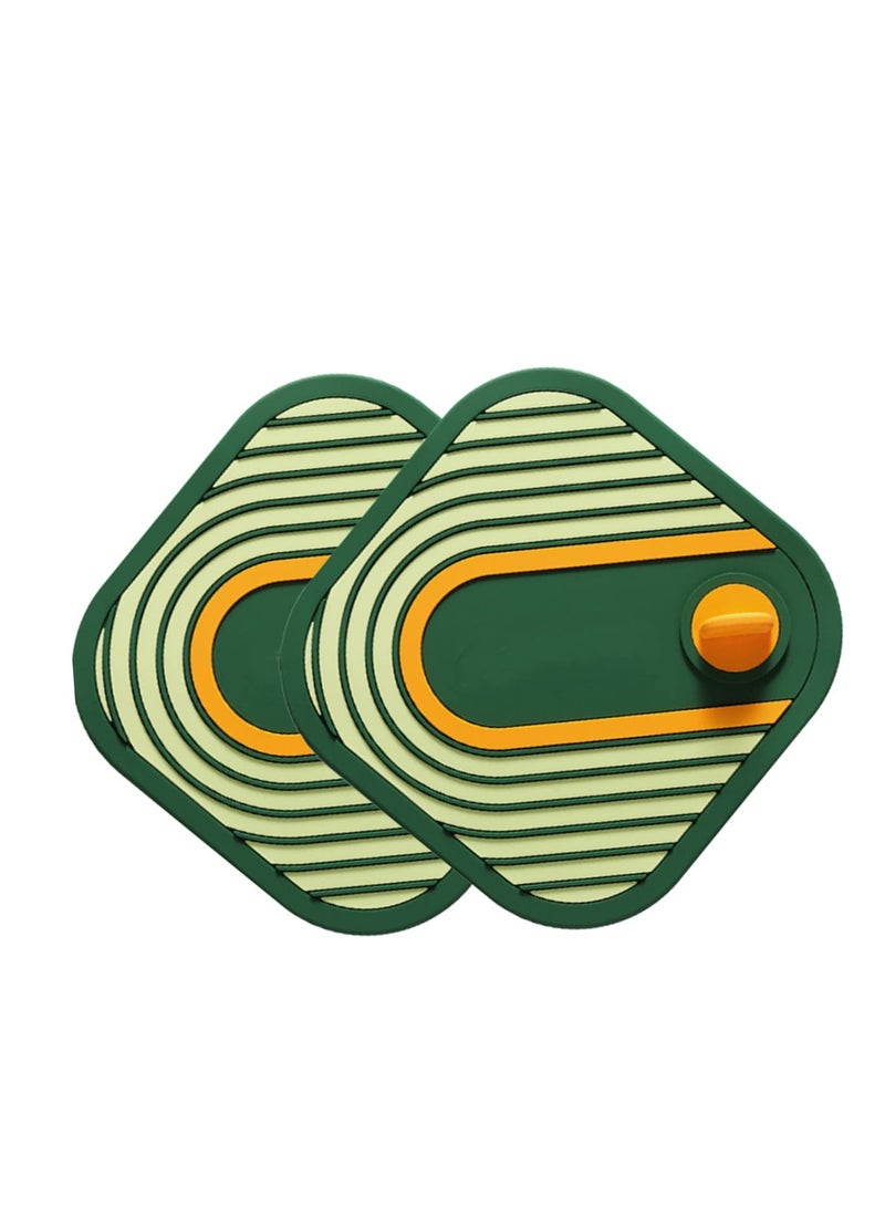 Excefore Anti Odor Mat Silicone Bathtub Stopper Tub Stopper Silicone Floor Drain Anti-Odor Mat for Kitchen Bathroom Laundry Shower Floor 2 Pieces - Image 1