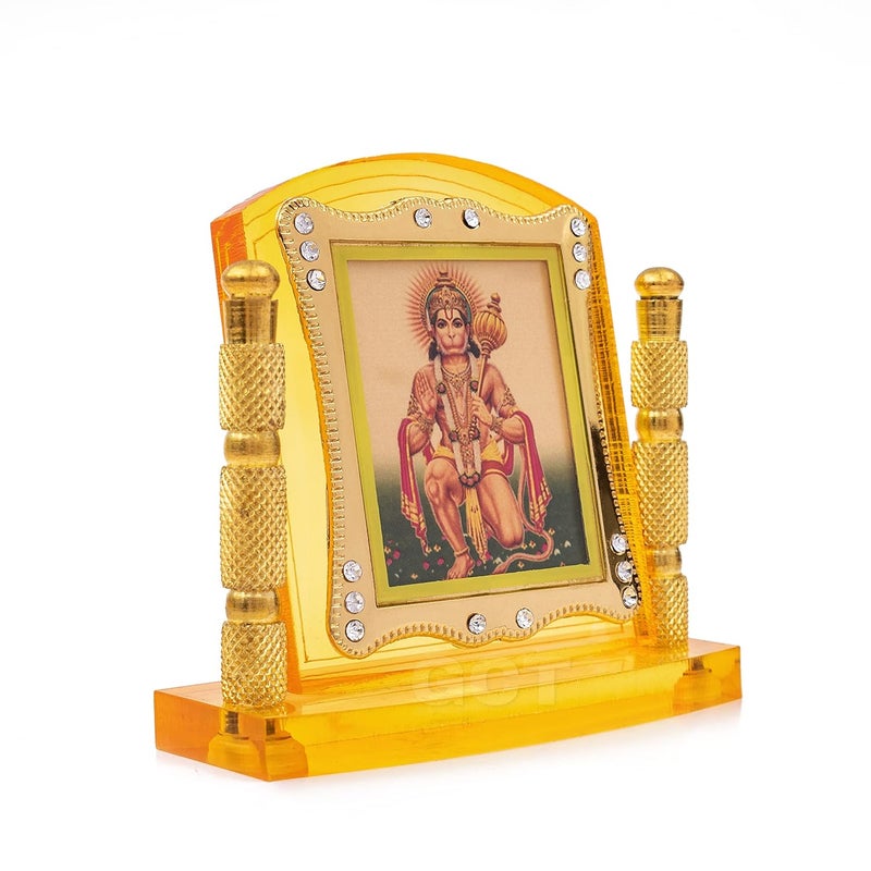 GCT Lord Hanuman Idol Bajrang Bali Ashirwad Murti J1HA Acrylic Religious Frame for Car Dashboard LBH 33 x 12 x 33 Inches - Image 3