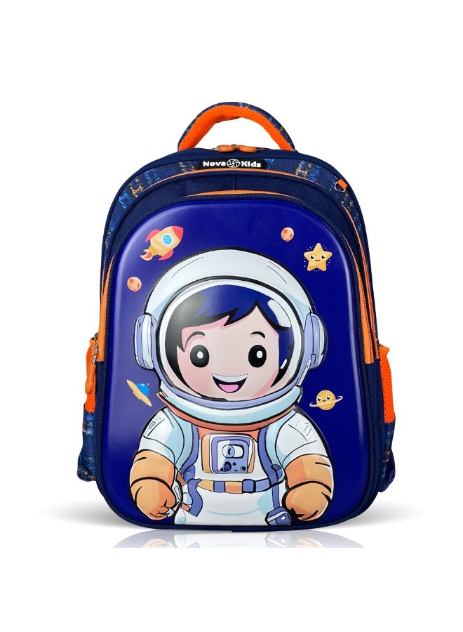 Nova kids حقيبة مدرسية ثلاثية الأبعاد للأطفال - لون رائد الفضاء الأزرق، 16.5" - Image 1
