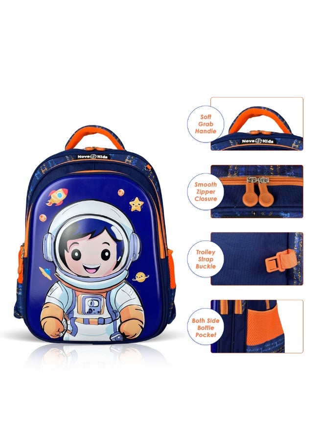 Nova kids حقيبة مدرسية ثلاثية الأبعاد للأطفال - لون رائد الفضاء الأزرق، 16.5" - Image 5