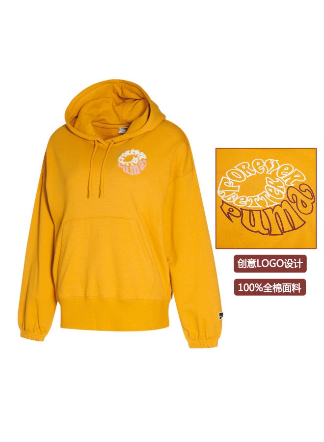 PUMA هودي نسائي، طباعة عصرية، لمسة قطن ناعمة، سويت شيرت هودي نسائي، هودي رياضي نسائي - Image 2