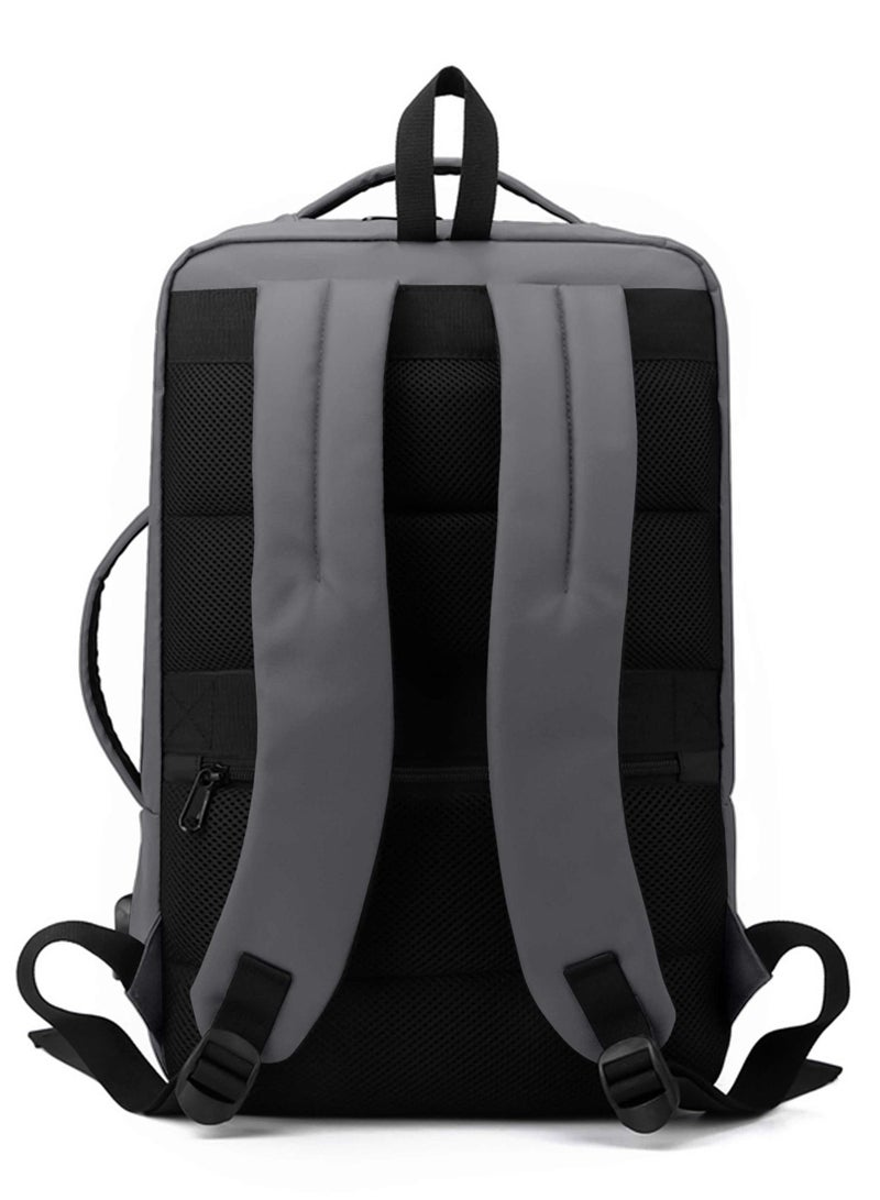 هايك Hike Unisex Durable Laptop Backpack Water Resistant Casual Daypack with Built in USB Port for Travel/Business/College/School, HK2109-GREY - Image 4