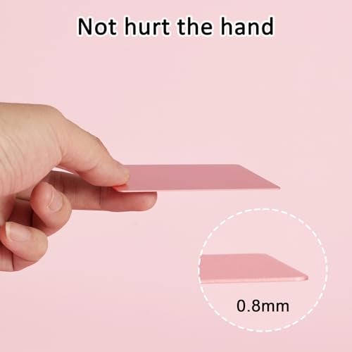 OESDLTD Thick Aluminum Metal Business Cards Anodized Aluminum 86 X 54 X 0.8mm 15 pcs Include Protector Sleeves (Pink) - Image 3