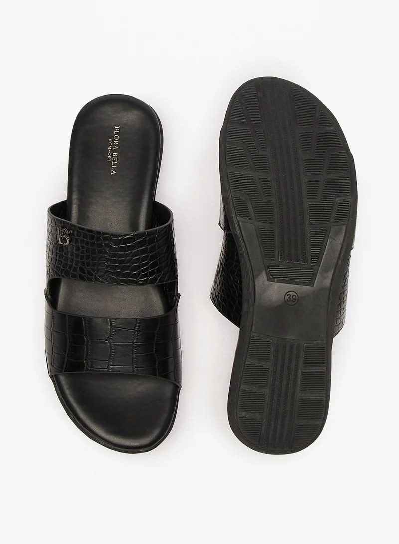 فلورا بيلا من شو إكسبرس Womens Textured Slip-On Sandals