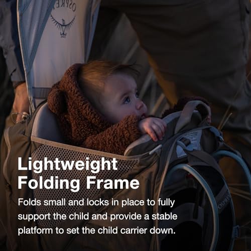 Osprey Poco LT Lightweight Child Carrier Backpack - Compact, Travel-Ready with Sunshade and Adjustable Fit - Lightweight, Comfortable Hiking for Toddlers, Deep Peyto - Image 5