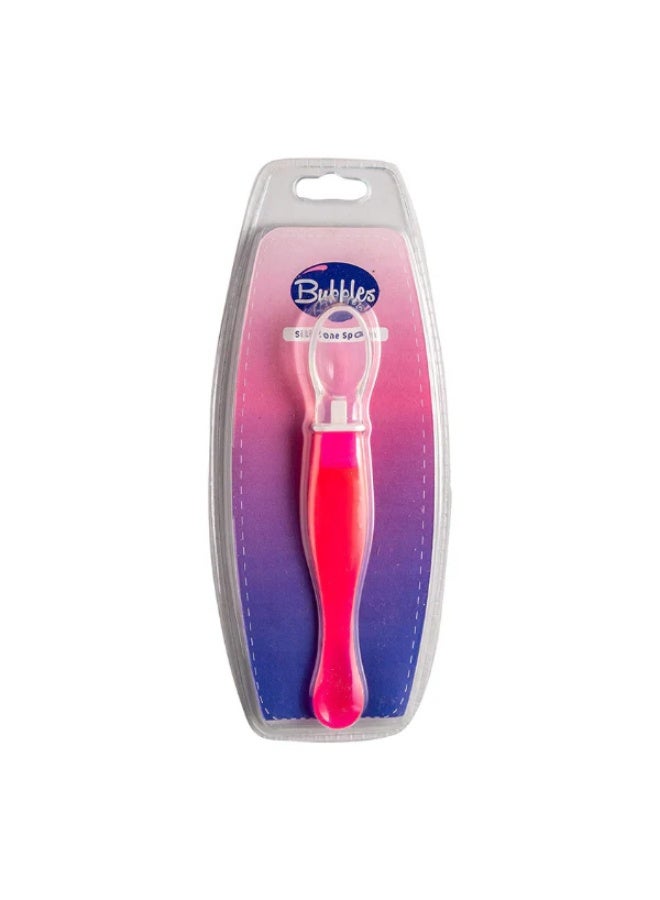 Bubbles Baby Silicone Spoon - Pink