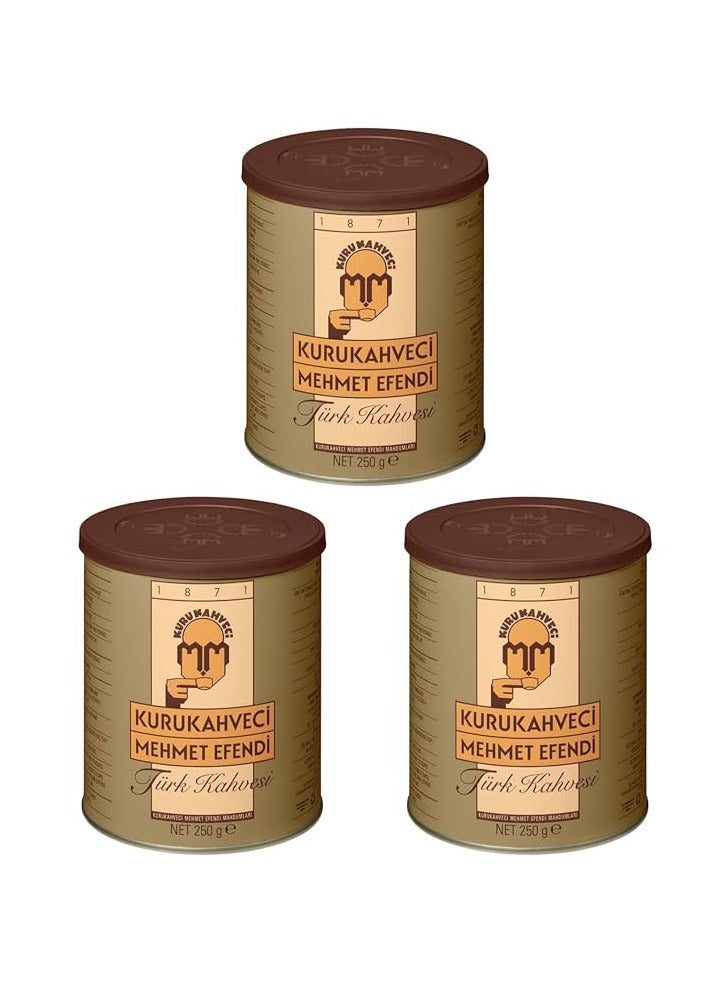 Mehmet Efendi Turkish Coffee 250g Pack of 3 Bundle