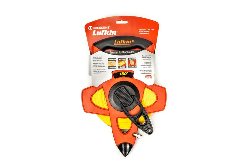 Lufkin متر قياس فايبرغلاس كريسنت لوفكين 1/2" x 150' هاي-فايز® برتقالي - FE150 - Image 2