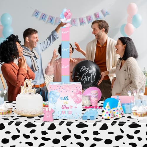 WNINK Baby Gender Reveal Pull Out Game with Voting Box, Gender Reveal Games, Fun Baby Shower Activity Keepsake, 50 Ballot Cards Boy or Girl Voting Box, Boy or Girl Party Supplies - Image 4