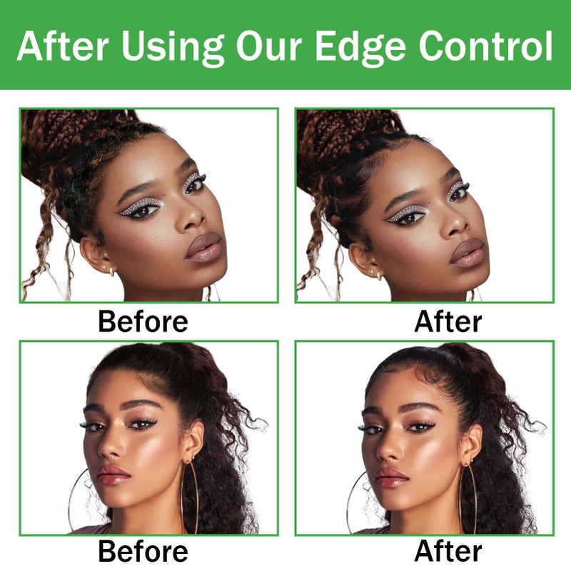 Goiple 8.8 OZ Edge Control Wax for Women Strong Hold Non-greasy Edge Control Smoother Edge Wax Styling Gel Edge Control for Black Hair No Flaking, White Residue, Shine and Smooth (Sweet Melon) - Image 5
