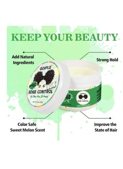 Goiple Goiple 8.8 OZ Edge Control Wax for Women Strong Hold Non-greasy Edge Control Smoother Edge Wax Styling Fixer Edge Control for Black Hair No Flaking, White Residue, Shine and Smooth (Sweet Melon)  - Image 3