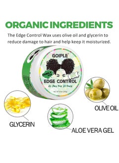 Goiple Goiple 8.8 OZ Edge Control Wax for Women Strong Hold Non-greasy Edge Control Smoother Edge Wax Styling Fixer Edge Control for Black Hair No Flaking, White Residue, Shine and Smooth (Sweet Melon)  - Image 2