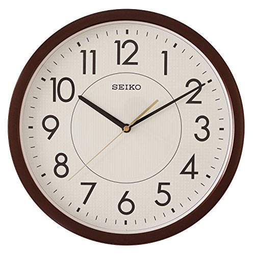 Seiko Plastic case Wall Clock (QXA629BT, Brown, 36.1 cm x 36.1 cm x 3.9 cm) - Image 1