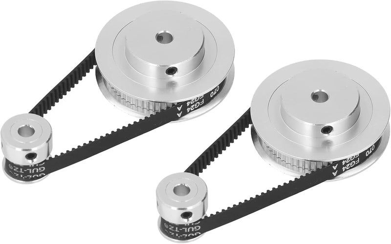 Cost effective fine quality Aluminum Alloy GT2 Timing Pulley Set for 3D Printer 20T & 60T Synchronous Wheels with 200mm x 6mm Belt,5mm Bore,High Easy Install Transit damage minimized design - Image 4