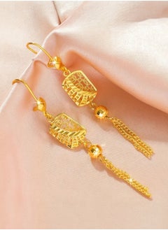 GOLDMAX Elegant 21k Gold Plated Drop Earrings For Women  - Image 2