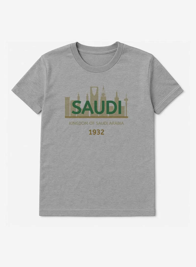 لوحة تيشيرت قطن لمناسبة اليوم الوطني السعودي أو للفخر بالانتماء للوطن في كل الأوقات للرجال والنساء