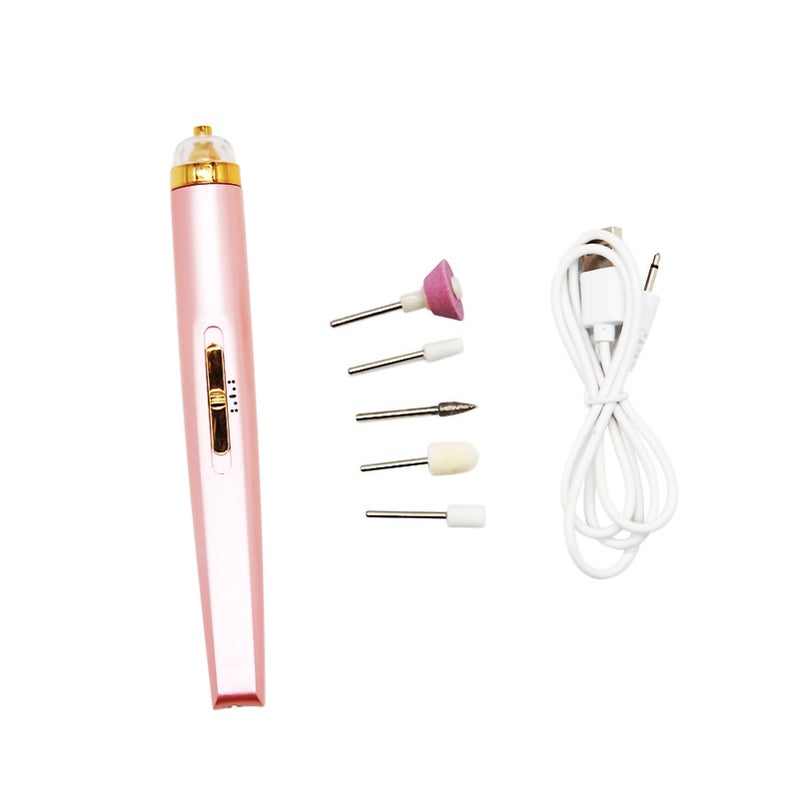 Electric Nail Drill: Portable USB Charging Long Battery Life - LED Auxiliary Lighting Nail Drill Machine for Home Nail Art, Professional Manicure & Pedicure - Image 3