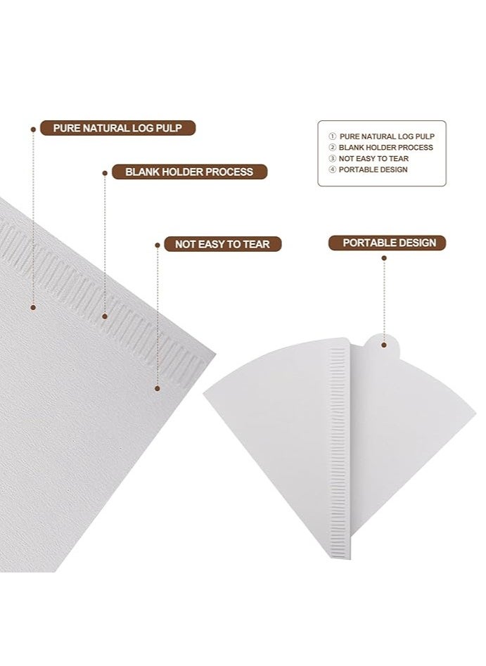 Generic - Liying V01 Disposable Coffee Filter Paper Cone, 100Pcs | 1-2Cups Capacity, Compatible with V60 For Pour Over Droppers and Drip Coffee Maker - Image 1