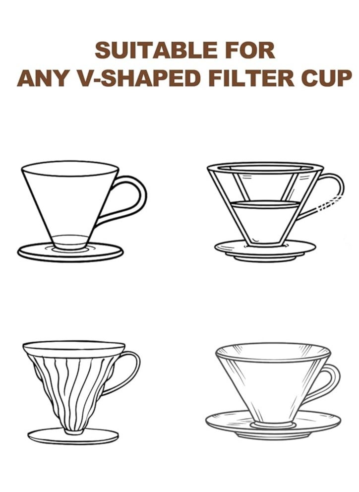 Generic - Liying V01 Disposable Coffee Filter Paper Cone, 100Pcs | 1-2Cups Capacity, Compatible with V60 For Pour Over Droppers and Drip Coffee Maker - Image 1