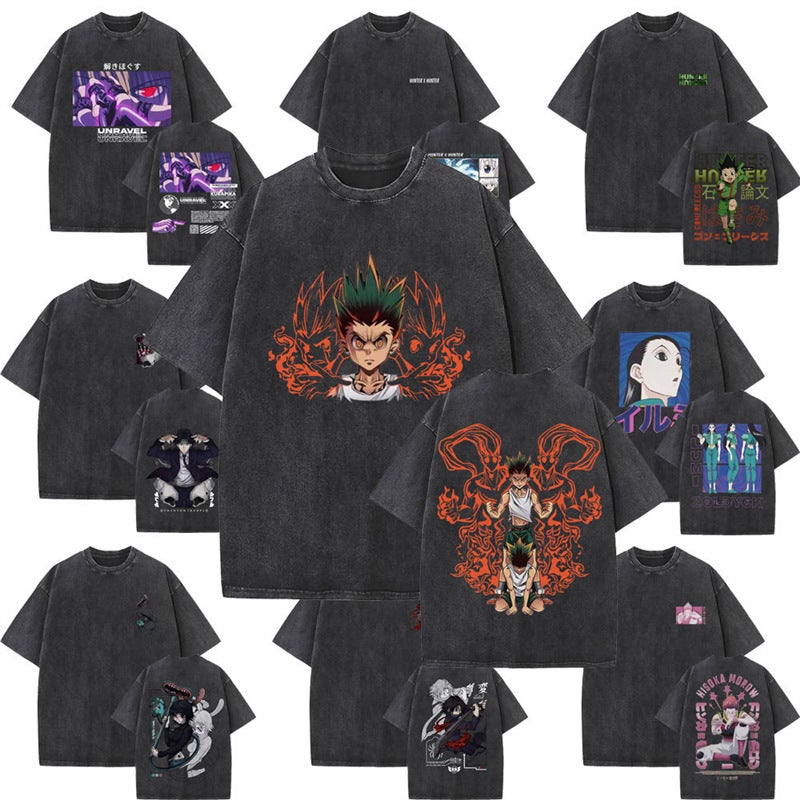 Washed Vintage Anime Hunter X Hunter Gon Freecss Killua Zold - Image 2