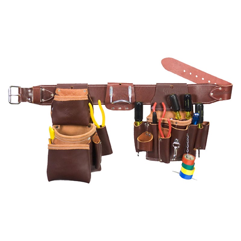 Occidental Leather Pro Electrician Set Medium 23 Pockets Tool Holders Premium TopGrain Leather Made in USA