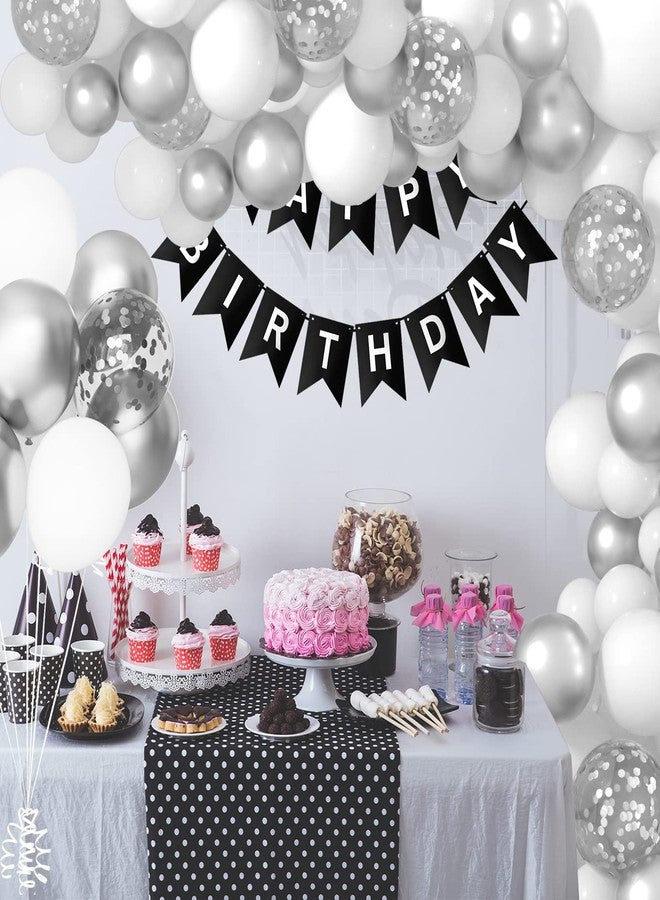 FEPITO 108 Pcs White Silver Balloon Garland Arch Kit 5 10 12 18 Inches Pastel White Silver Confetti Balloons for Birthday Wedding Bridal Showers Baby Shower Party Decorations - Image 5