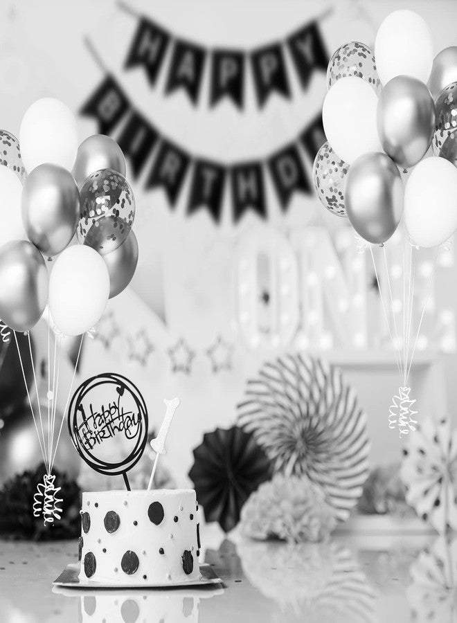FEPITO 108 Pcs White Silver Balloon Garland Arch Kit 5 10 12 18 Inches Pastel White Silver Confetti Balloons for Birthday Wedding Bridal Showers Baby Shower Party Decorations - Image 4