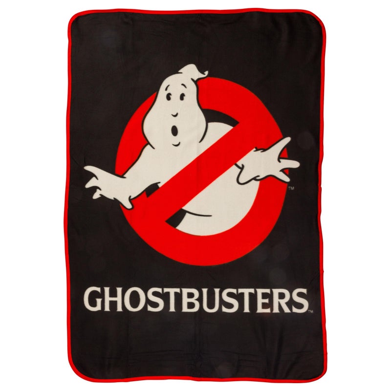 Silver Buffalo Silver Buffalo Ghostbusters No Ghost Movie Logo 45"" x 60"" Fleece Throw Blanket - Image 1