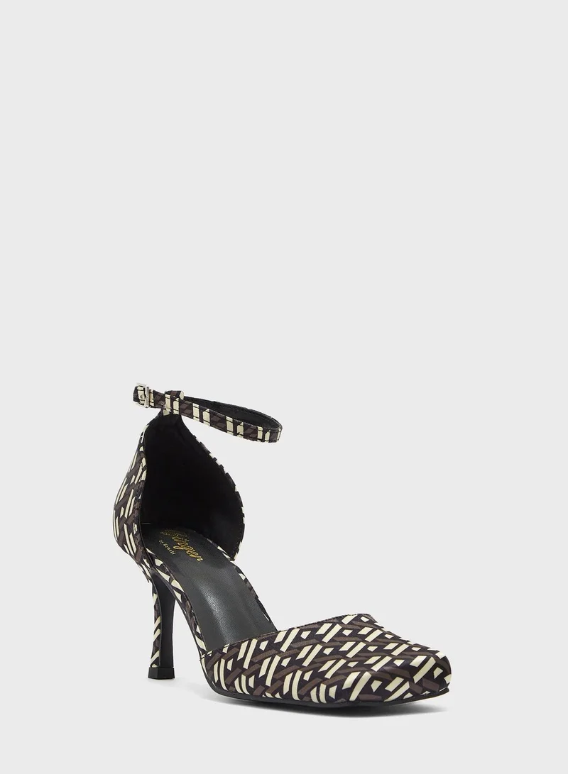 Ginger Printed Square Toe Pump