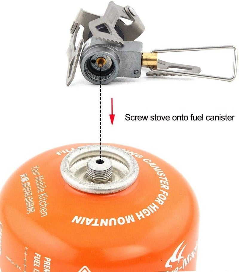 BRS موقد خفيف الوزن 26 جرام - موقد تيتانيوم سبيكة 3000T موقد غاز للتخييم موقد غاز خارجي موقد غاز صغير محمول للنزهات - Image 3