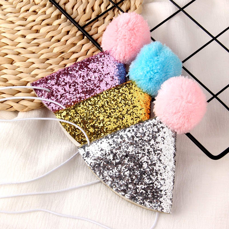 JIAKAI 3pcs Dog Birthday Hat for Pets Party Decoration Suppliesï¼Œ Cat Kitten Headband Hats Charms Grooming Accessories - Image 3