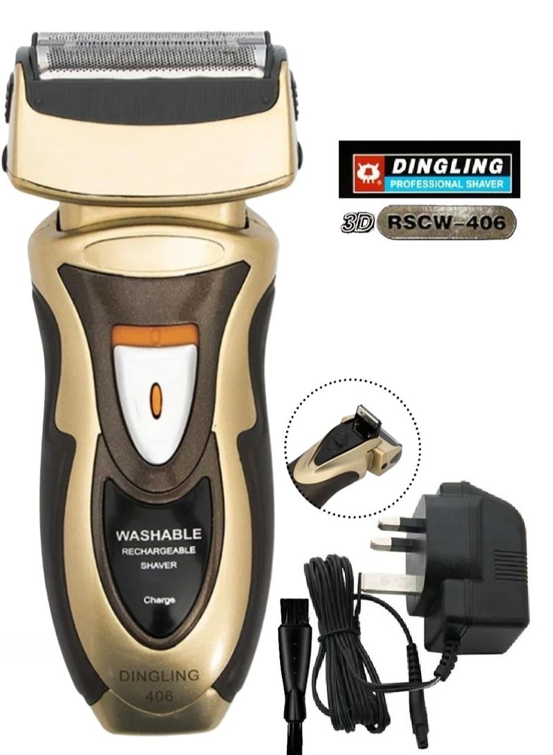 DINGLING Professional Smoothing Electric Shaver Clipper and Trimmer to Dry and Wet Use For Adult Waterproof  RSCW-406  - Image 1