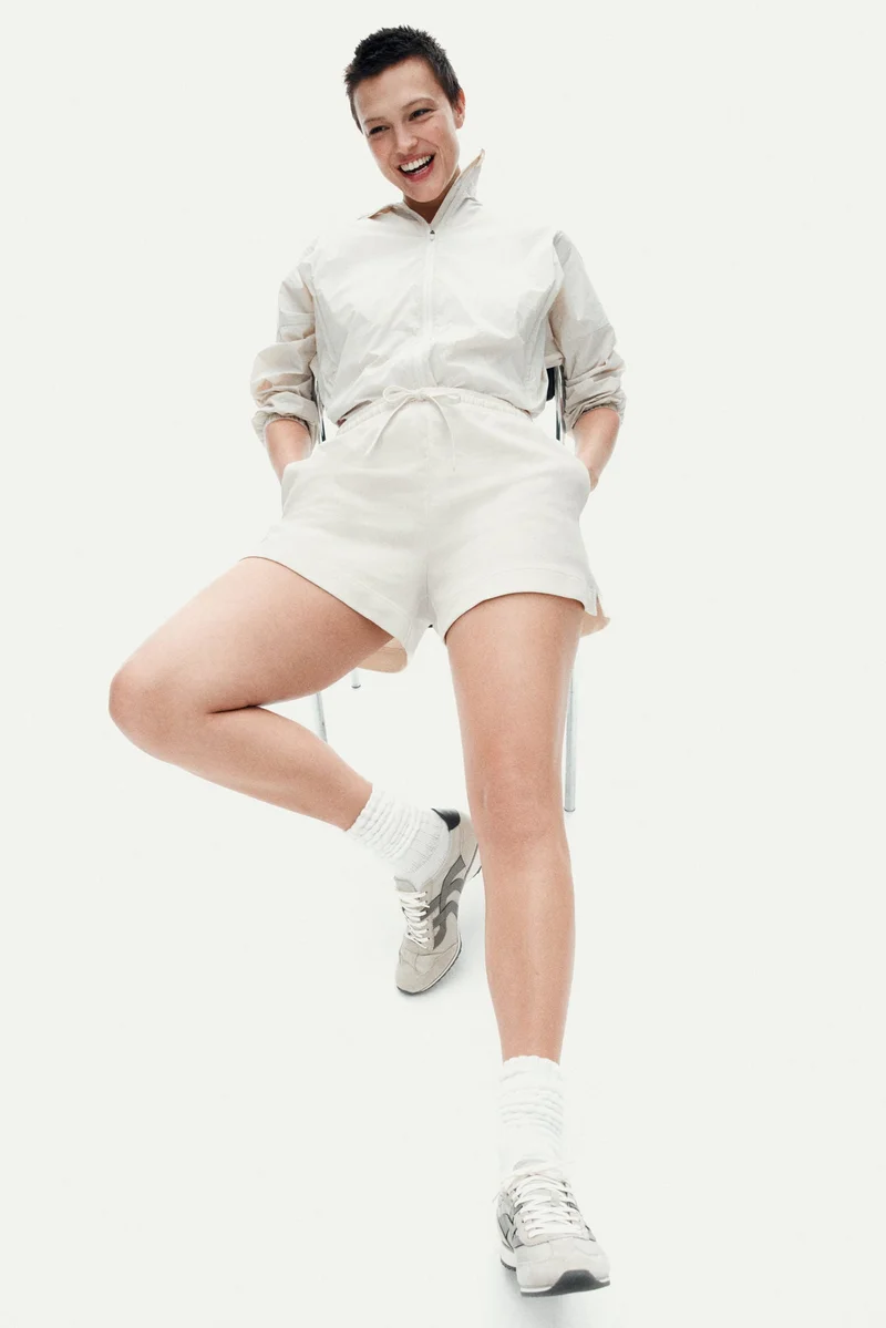 H&M Washed cotton sweatshorts