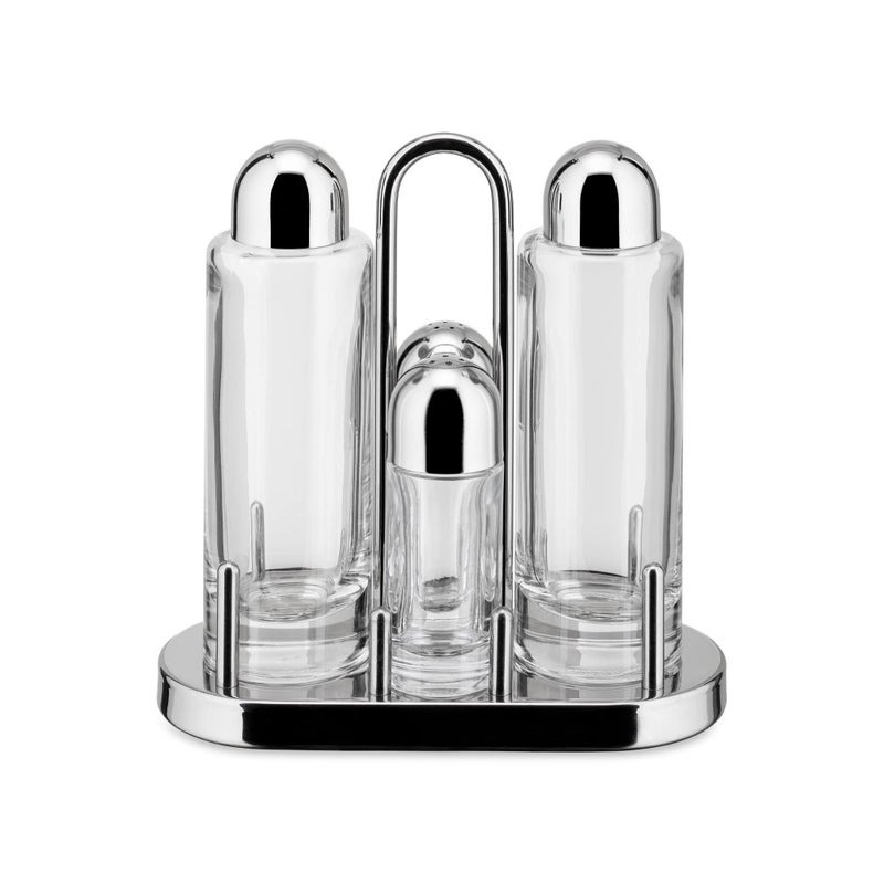 Alessi 4 Piece Condiment Set Silver