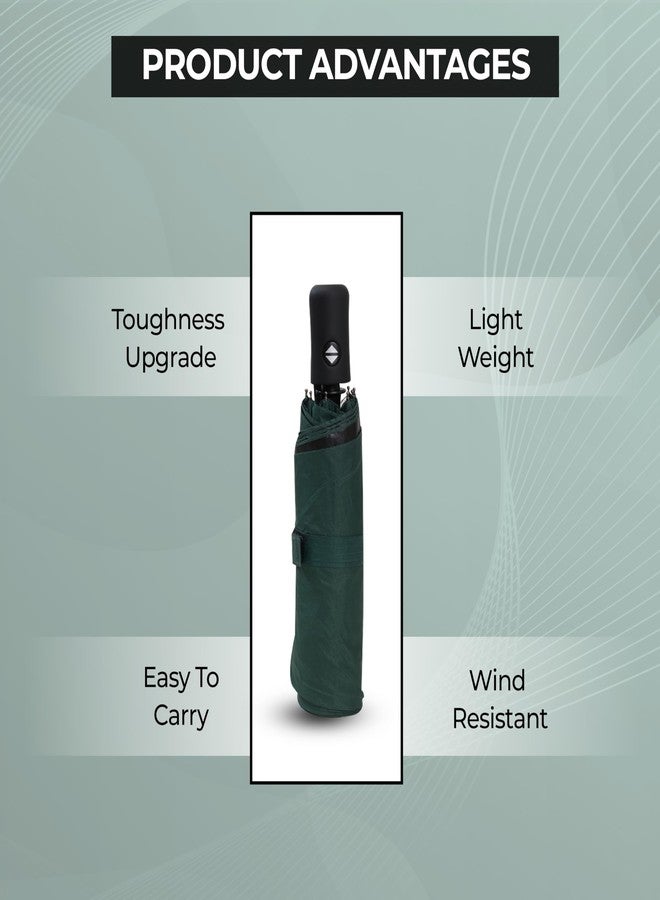 Robustt Wind Resistant Waterproof Umbrella - Dark Green (Pack of 10) | Auto Open & Close Mechanism | Lightweight & Compact | Heavy Duty | Travel- Friendly - Image 4