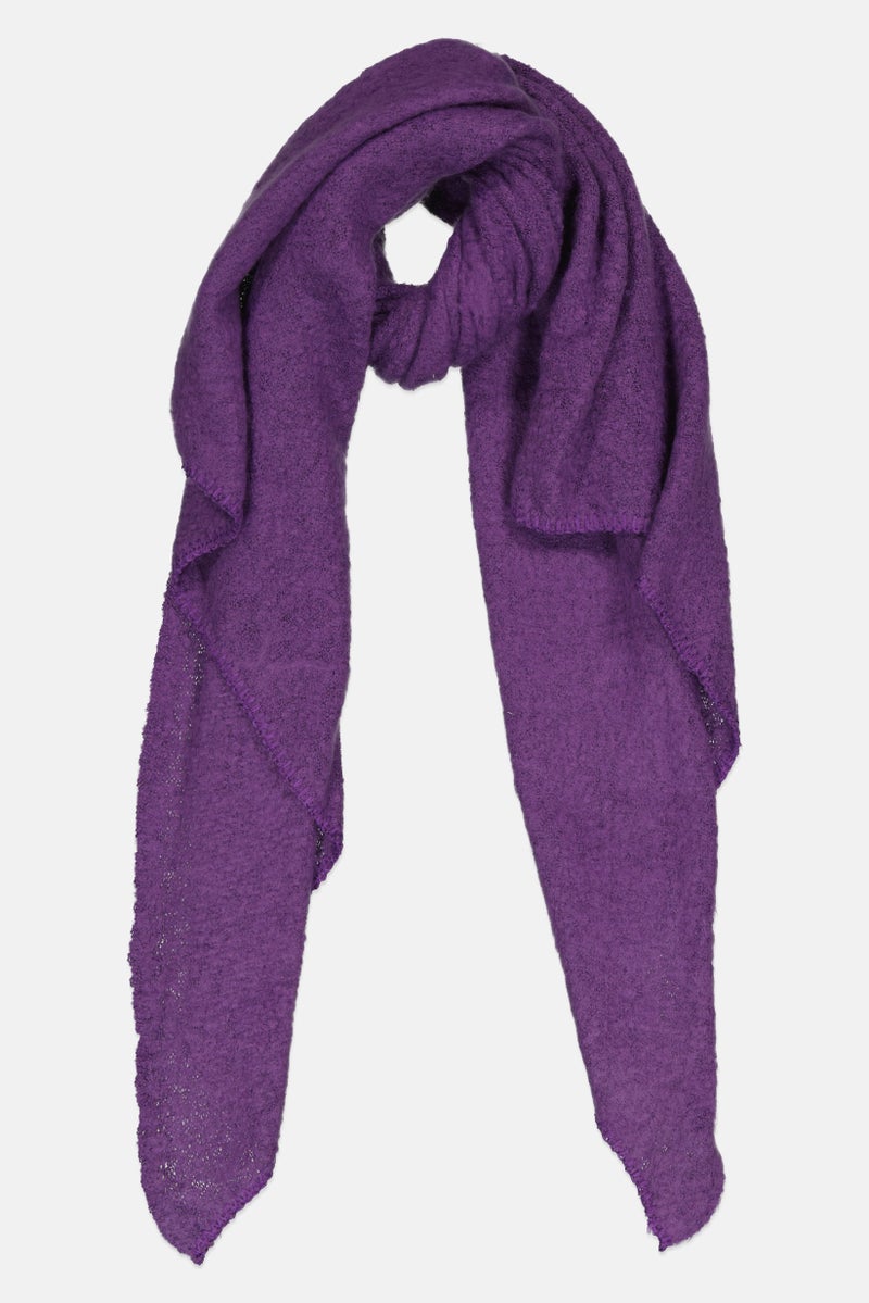 London Fog Women Textured Scarf 172 x 75 cm, Purple - Image 1
