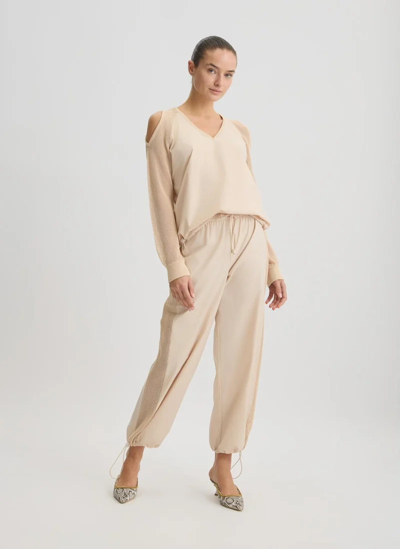 Liu Jo Beige sweatshirt with cut-out