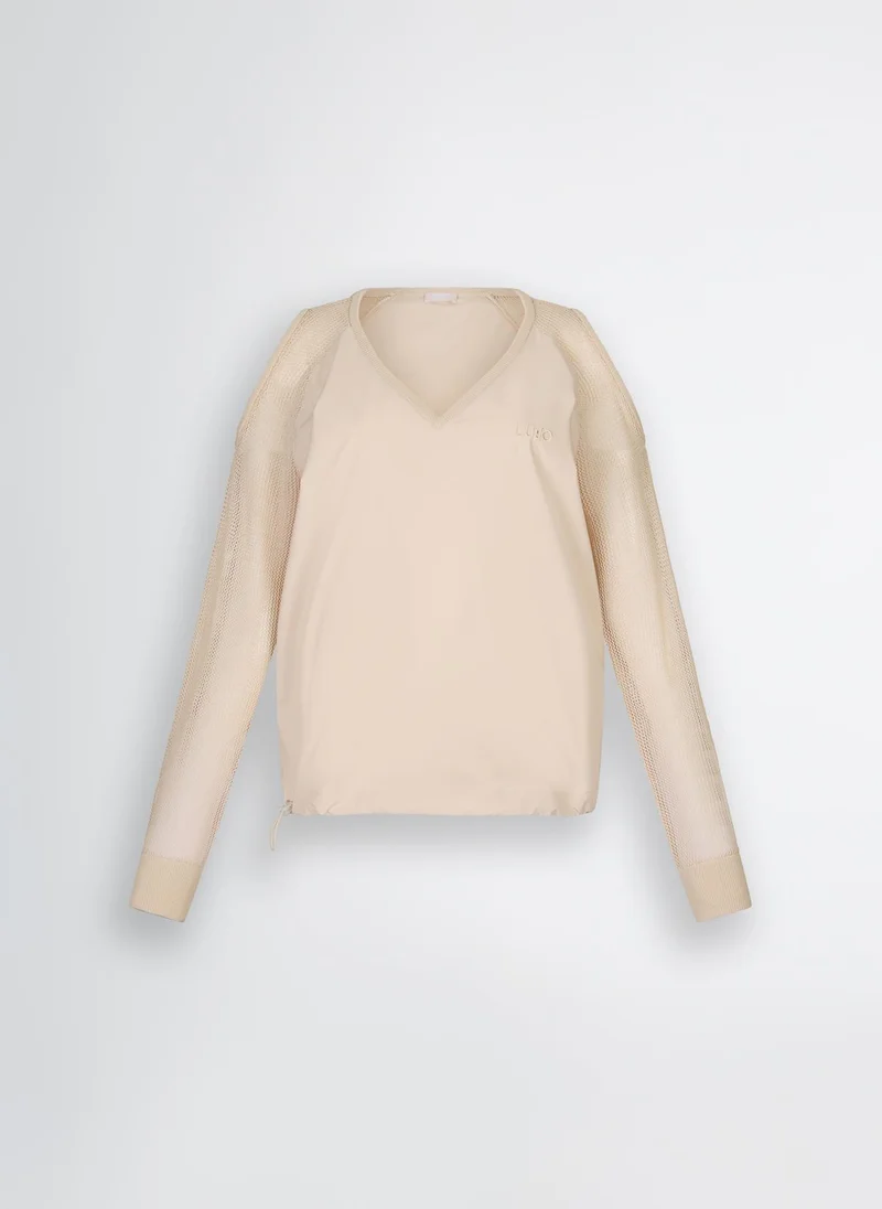 Liu Jo Beige sweatshirt with cut-out