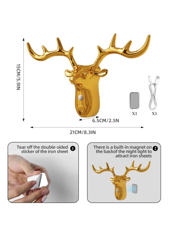 LED human-sensing decorative wall lamp, magnetic attachment without wiring, three lighting modes - Image 3