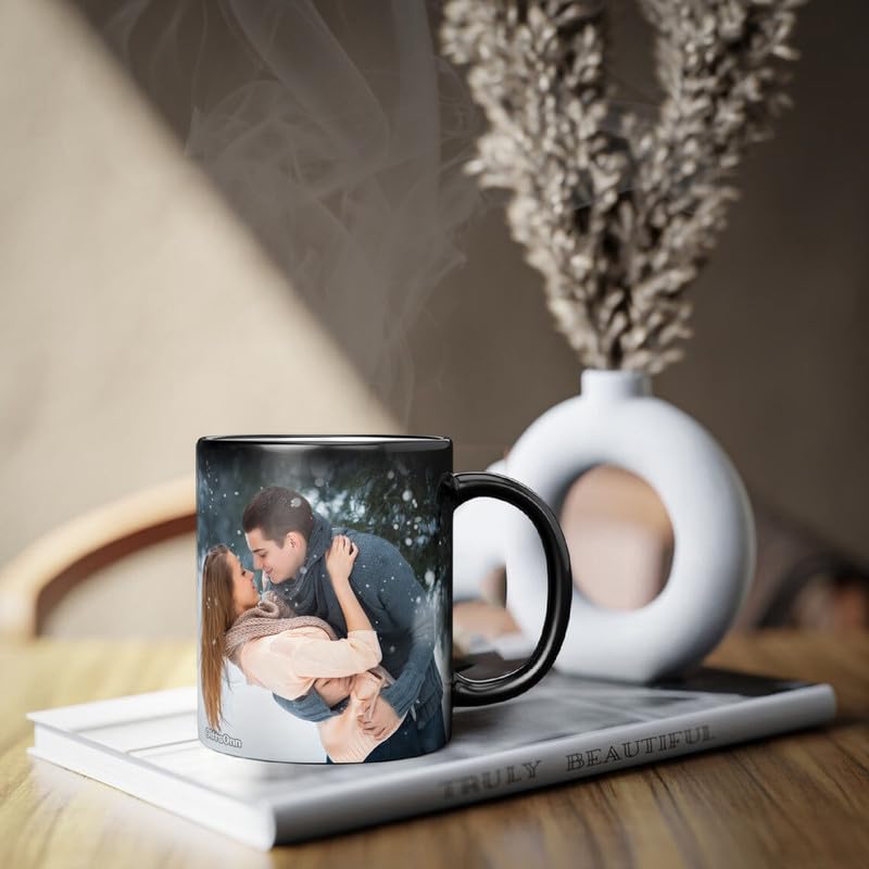KivStar Photo Black Magic MugCup for Gift to Husband Wife Mother Father Girl Boy Best Friend On Birthday Valentine Anniversary 330 ml KIV08 - Image 2