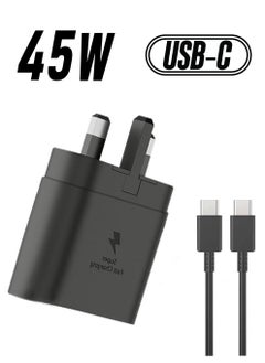 ELTRAZONE 45W Super fast charger Plug Data cable for Samsung galaxy S24 ULTRA S23 ultra FE S22 S21 fe S20 note 20 ultra 10 plus 9 8 z4 fold lead z 5 flip USB C TO C Adapter european wall Charger  - Image 1