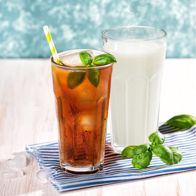 Mevanta 400 ML Water Glass Tumbler Highball Glasses Clear Iced Tea and Glasses for Drinking Cocktail Juice Milkshake Coke Soda Dishwasher 12 400 ML - Image 1
