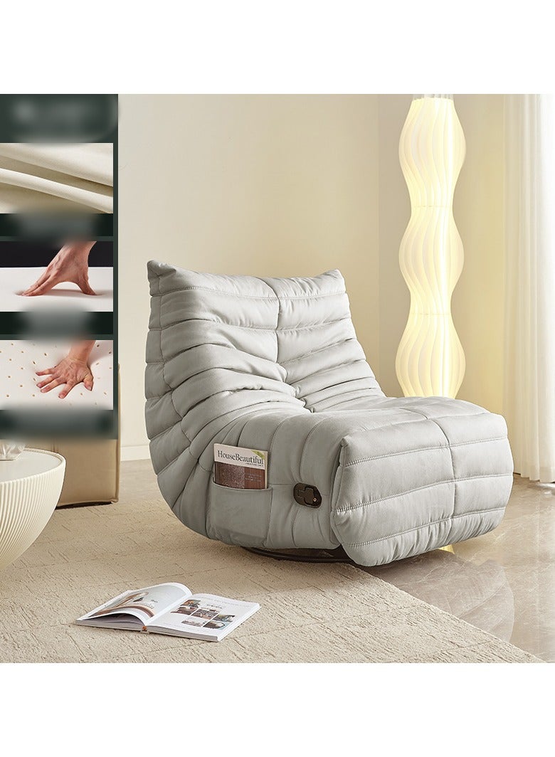 Swivel Recliner Chair, 360° Oversized Rocker Recliner Chair, Manual Lazy Boy Recliner Chair Nusery Glider, Extra Wide Rocking Recliner Chairs for Adults Single Sofa White - Image 1