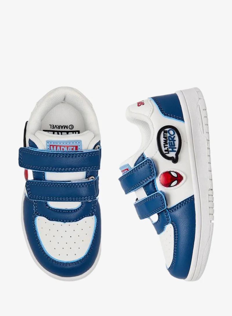 Marvel Boys Spider-Man Applique Hook & Loop Ankle School Sneakers