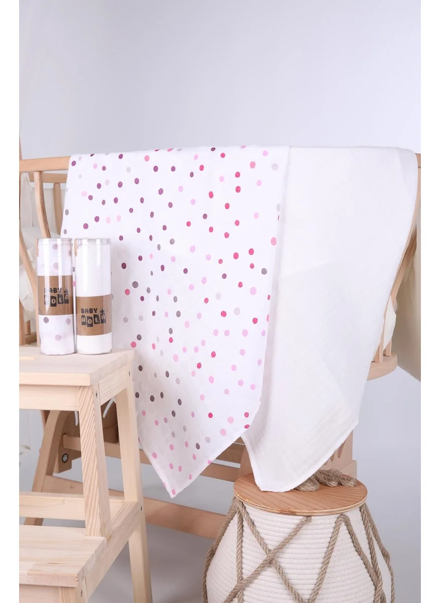 Baby Hola Babyhola 2-Piece Muslin Cover Set 80X80CM Boxed Organic Gift Breastfeeding Bottom Opening Newborn Stroller Cover