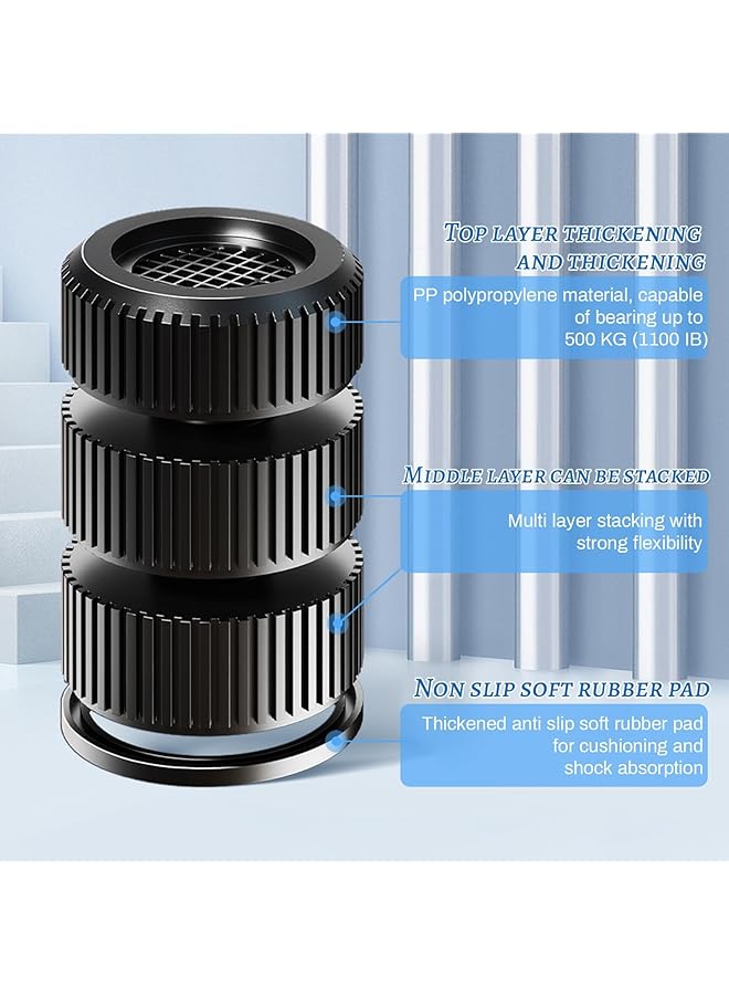 erorex Anti Vibration Pads For Washing Machine 4Pack Stackable Shock Noise Canceling Washer Dryer Isolation Pad Non Slip Noise Canceling And Shock Support Protects Pedestals Fits Most Models - Image 2